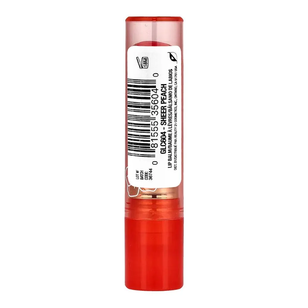 Comfortable casual l.a. girl sheer tint lip balm, glc604 sheer peach