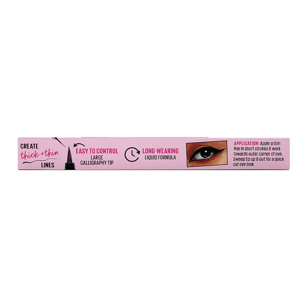 Side view of l.a. girl the artist brush pen liquid eyeliner, gle739 chocolate brown, 1ml
