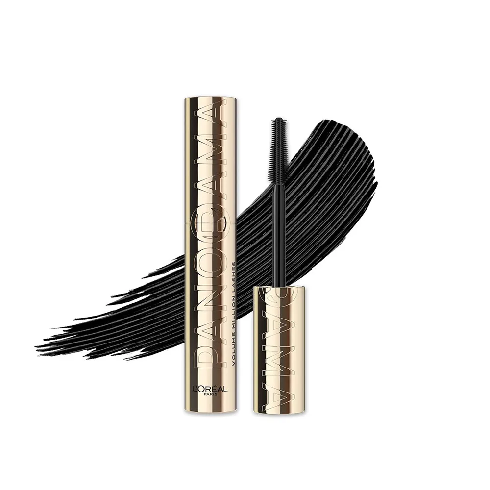 Side view of l'oreal paris panorama mascara noir/black