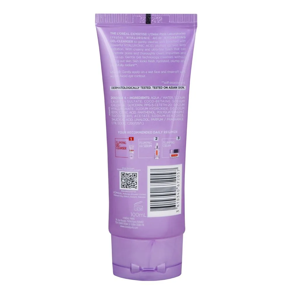 Lifestyle product image of l'oreal paris revitalift hyaluronic acid hydrating gel facewash, 100ml