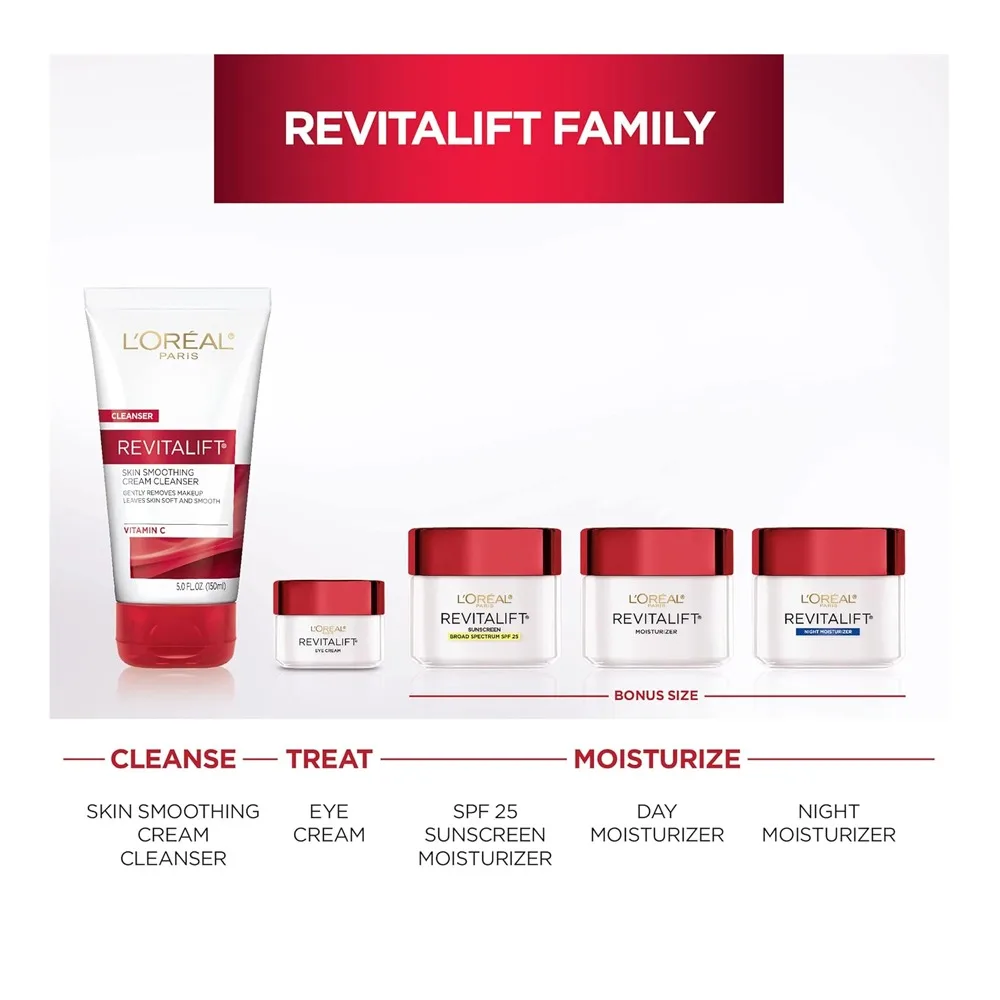 Premium everyday wear l'oreal paris revitalift moisturizing night cream, anti-wrinkle cream, intense action, 50ml