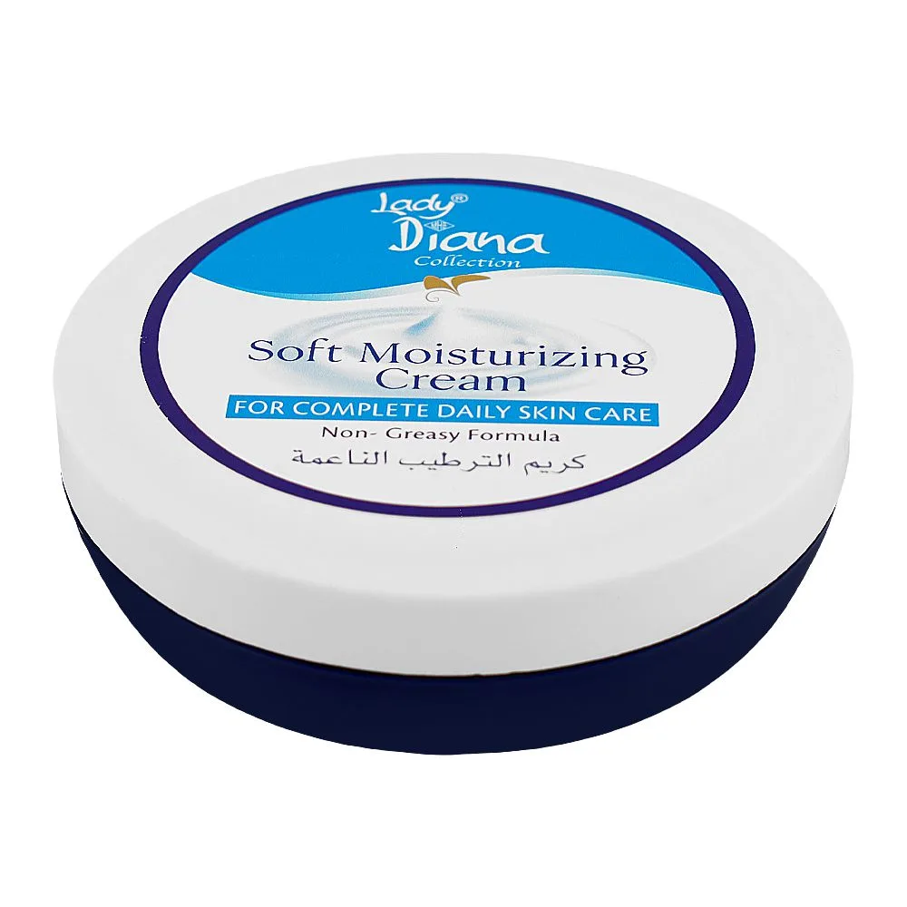 Lady Diana Soft Moisturizing Cream, Non-Greasy, Vitamin E, 150ml