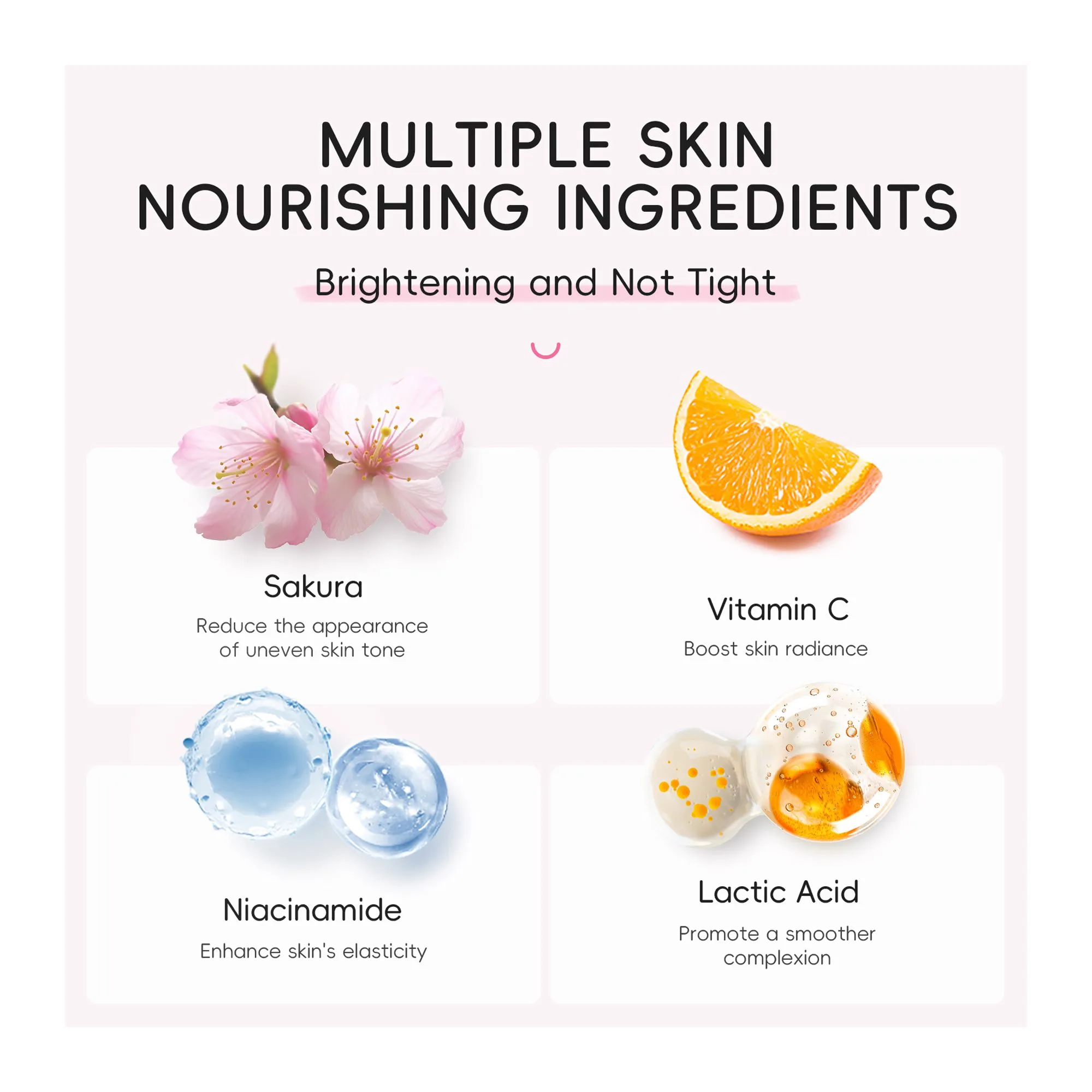 Close-up design of laikou japan 2-in-1 sakura exfoliating scrub, lactic acid + vitamin c, for radiant skin 350g, lk81997a