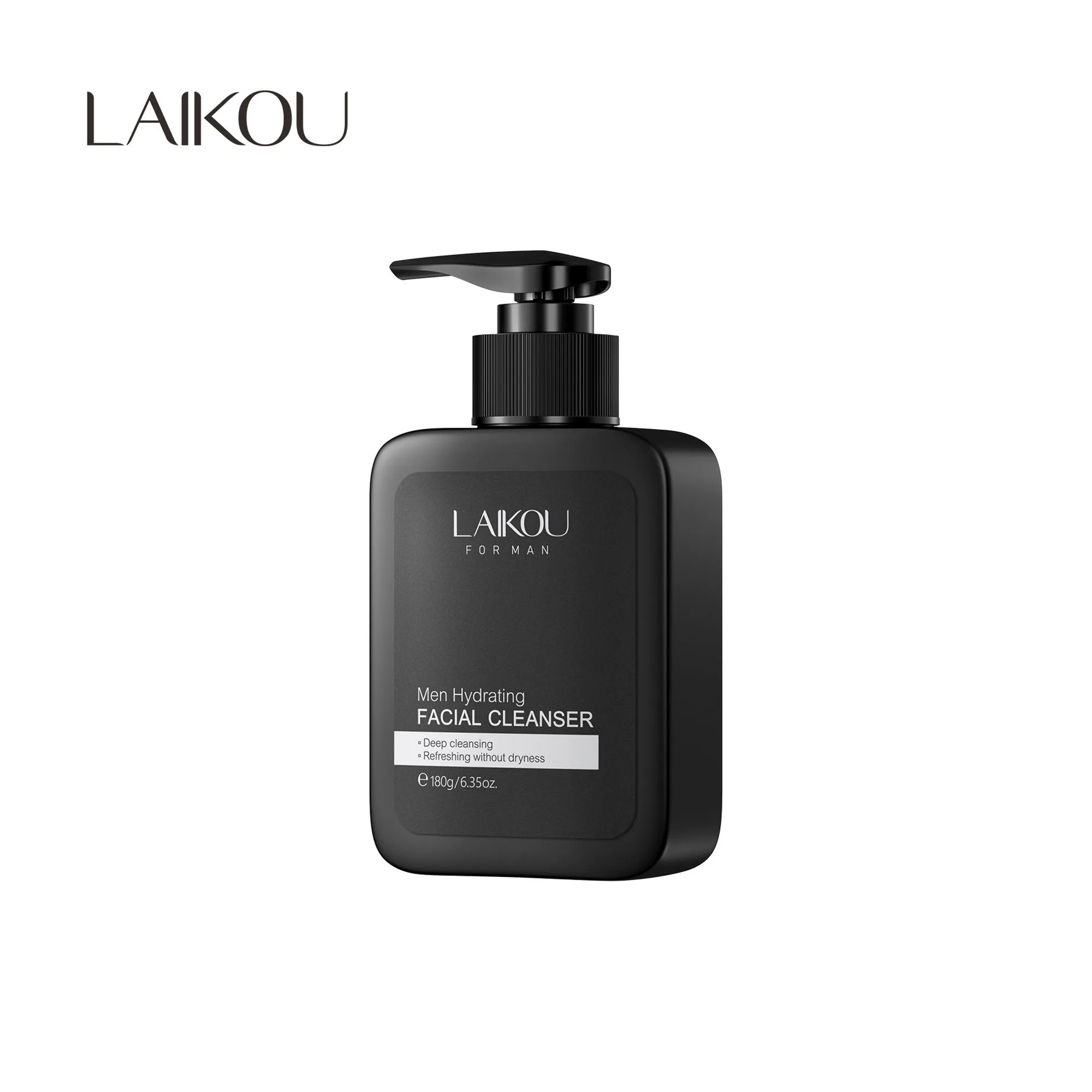Laikou Men Creamy Lather Facial Cleanser, Amino Acid, For Men, 180g, LK80761A