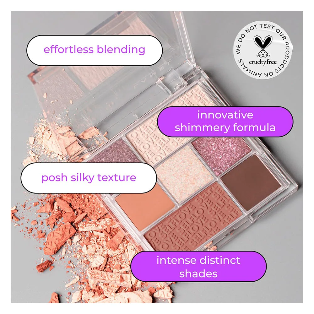 LAMEL Selflove Eyeshadow Palette, 7 Shades, 8.5g, Charmed 401 packaging image