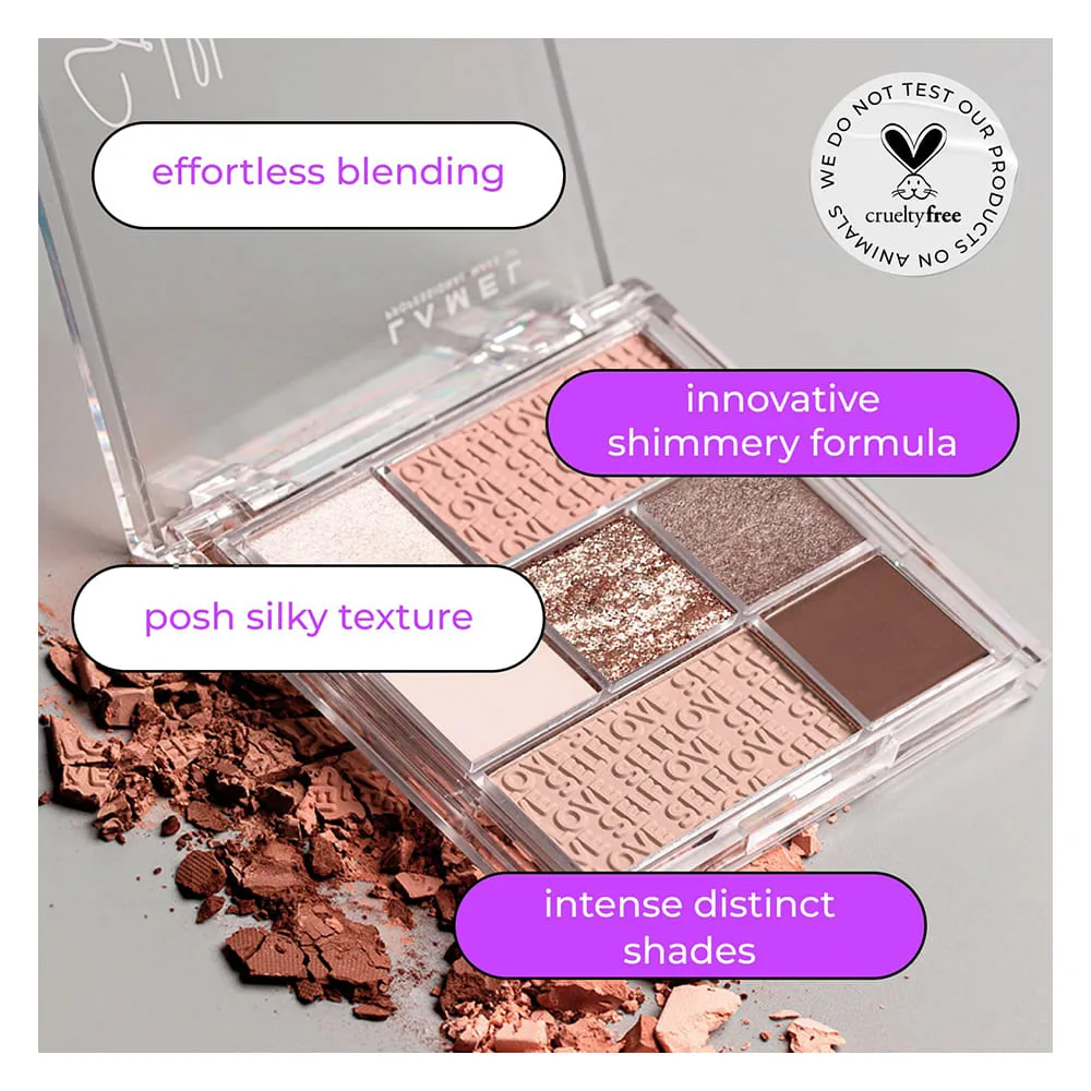 LAMEL Selflove Eyeshadow Palette, 7 Shades, 8.5g, Confident 402 packaging image
