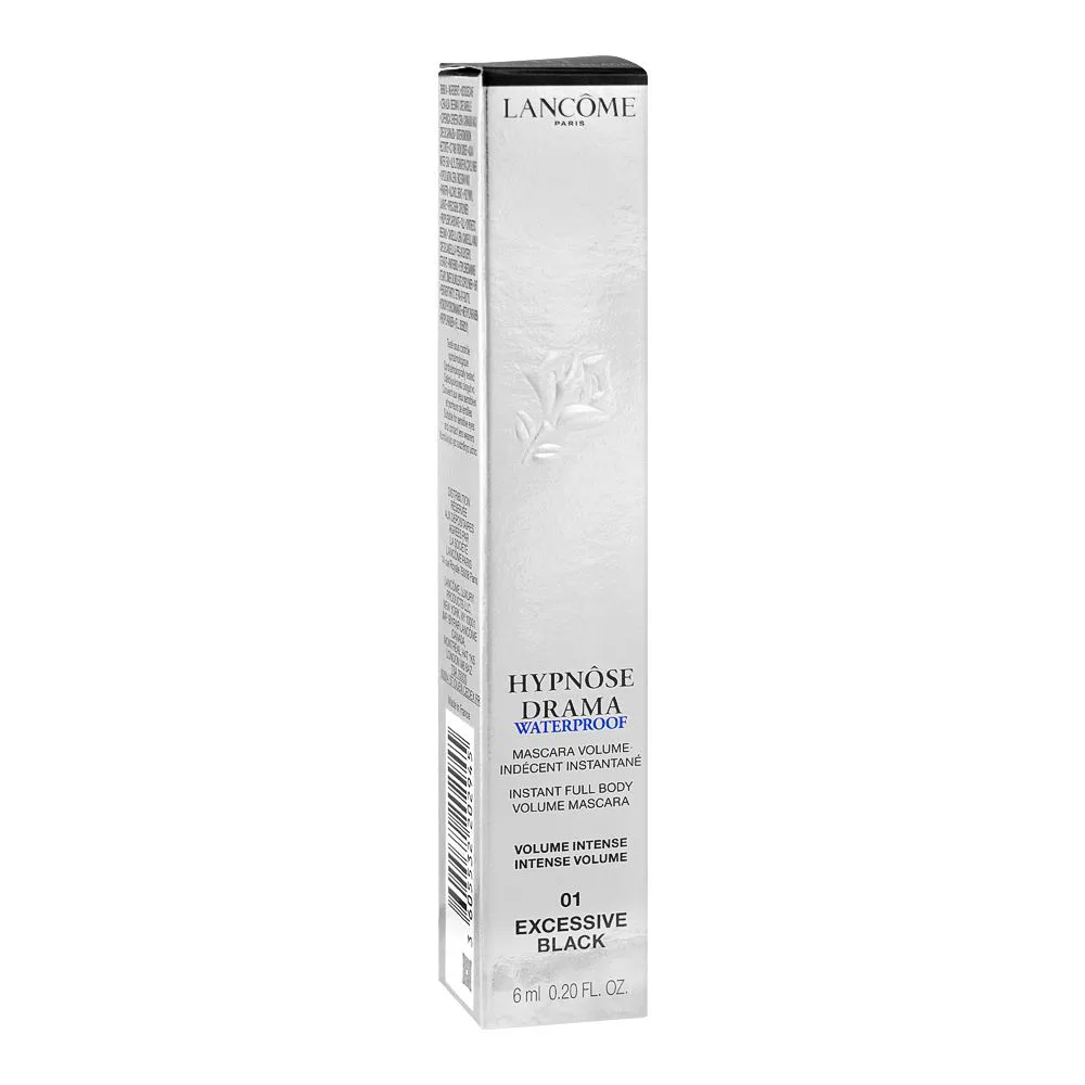 Side view of lancome hypnose drama volume intense waterproof mascara, 6ml, 01 excessive black