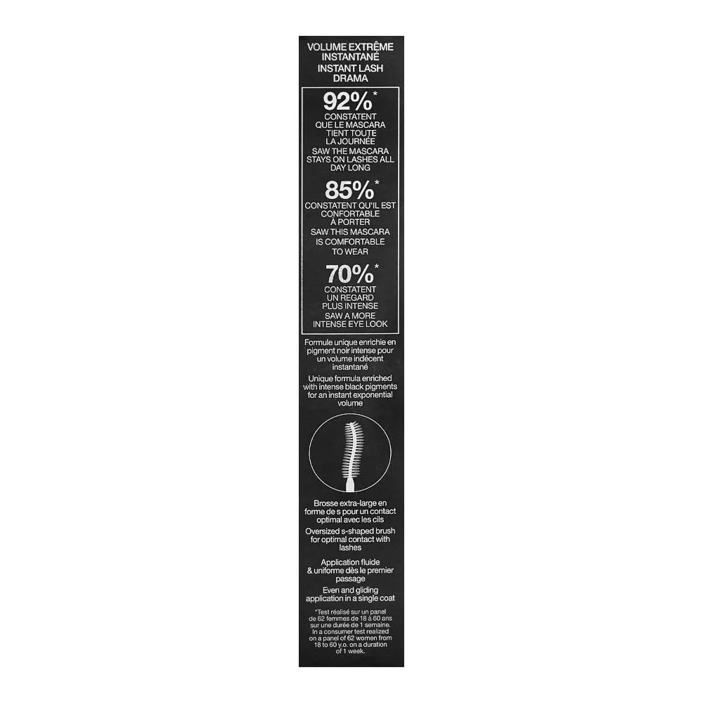 Close-up design of lancome hypnose drama volume intense waterproof mascara, 6ml, 01 excessive black