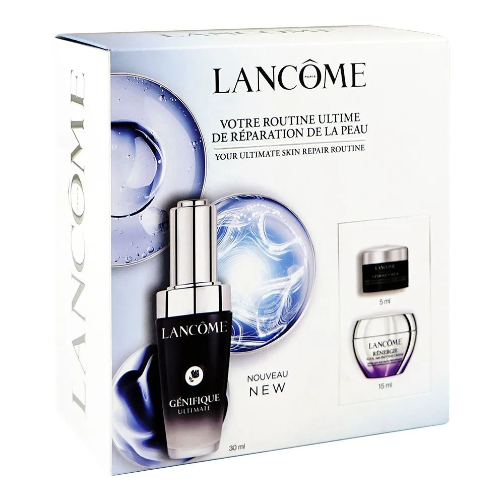 Lancome Paris Genifique Ultimate Routine Set, Serum 30ml + Eye Contour 5ml + Cream 15ml