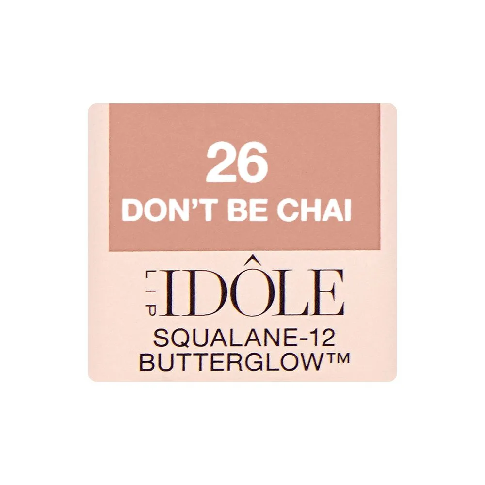 Front angle of lancome paris idole squalane-12 butter glow hydrating lip balm, 3g, 26 don't be chai