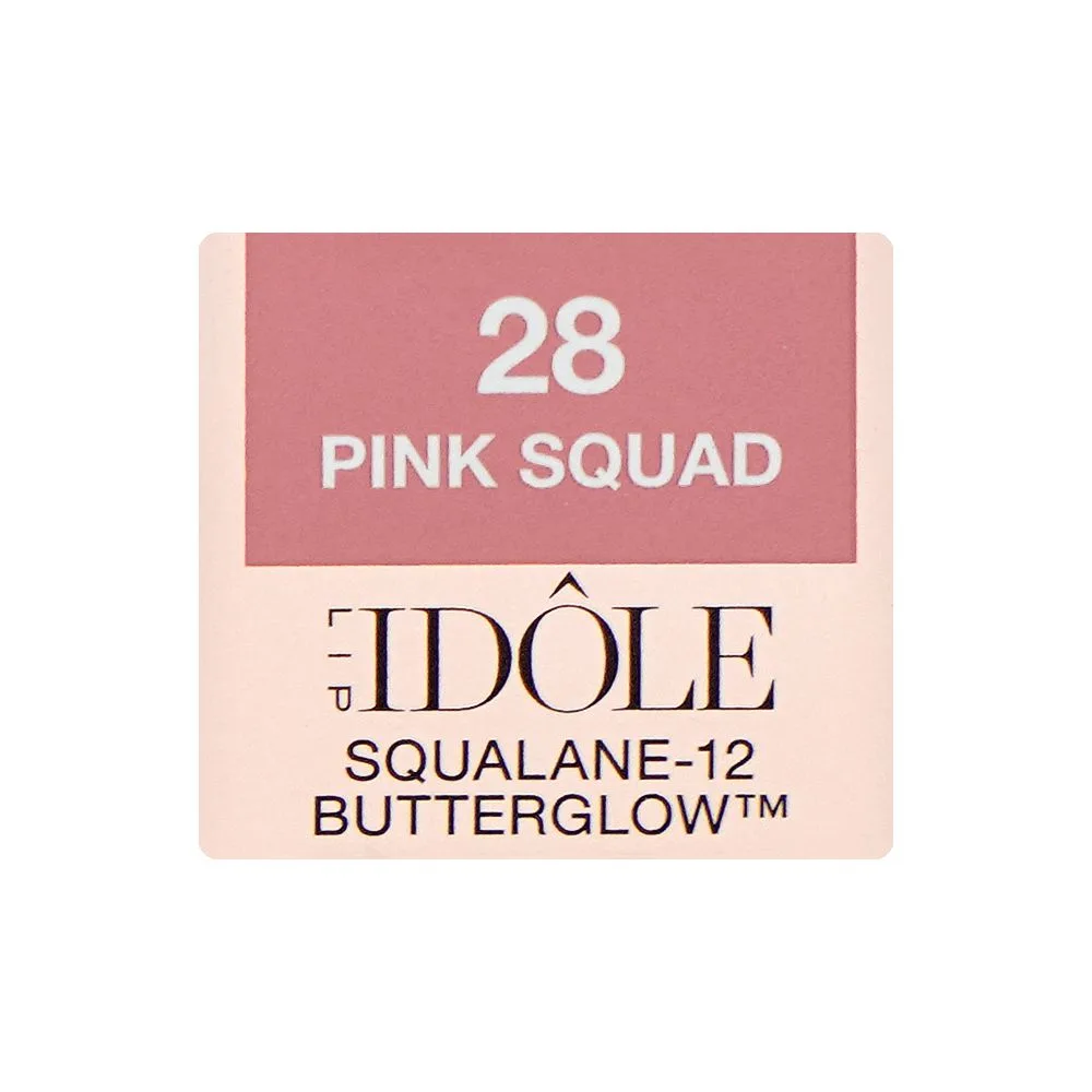 Front angle of lancome paris idole squalane-12 butter glow hydrating lip balm, 3g, 28 pink squad