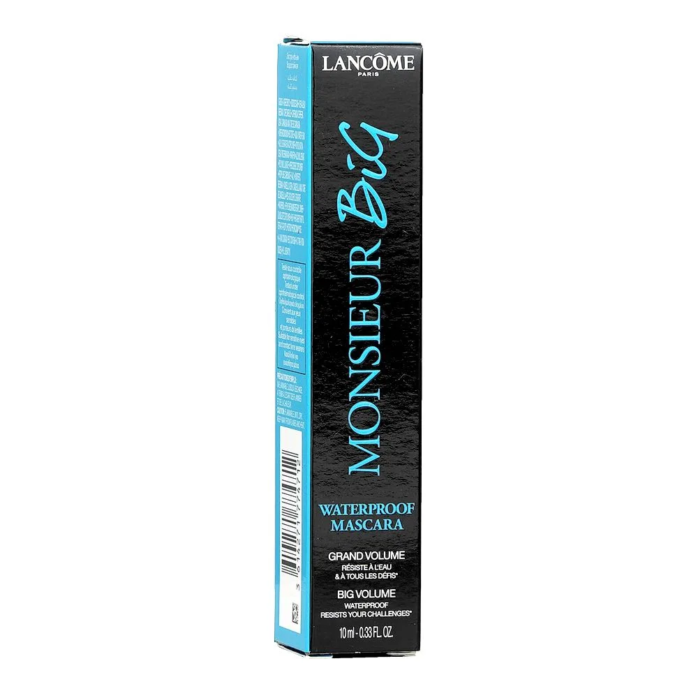 Comfortable casual lancome paris monsieur big grand volume waterproof mascara, 01 big it the new black, 10ml