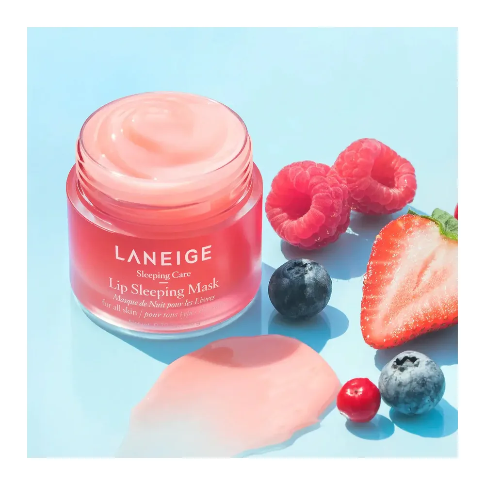 Front angle of laneige berry lip sleeping mask, shea butter, vitamin c, 20g