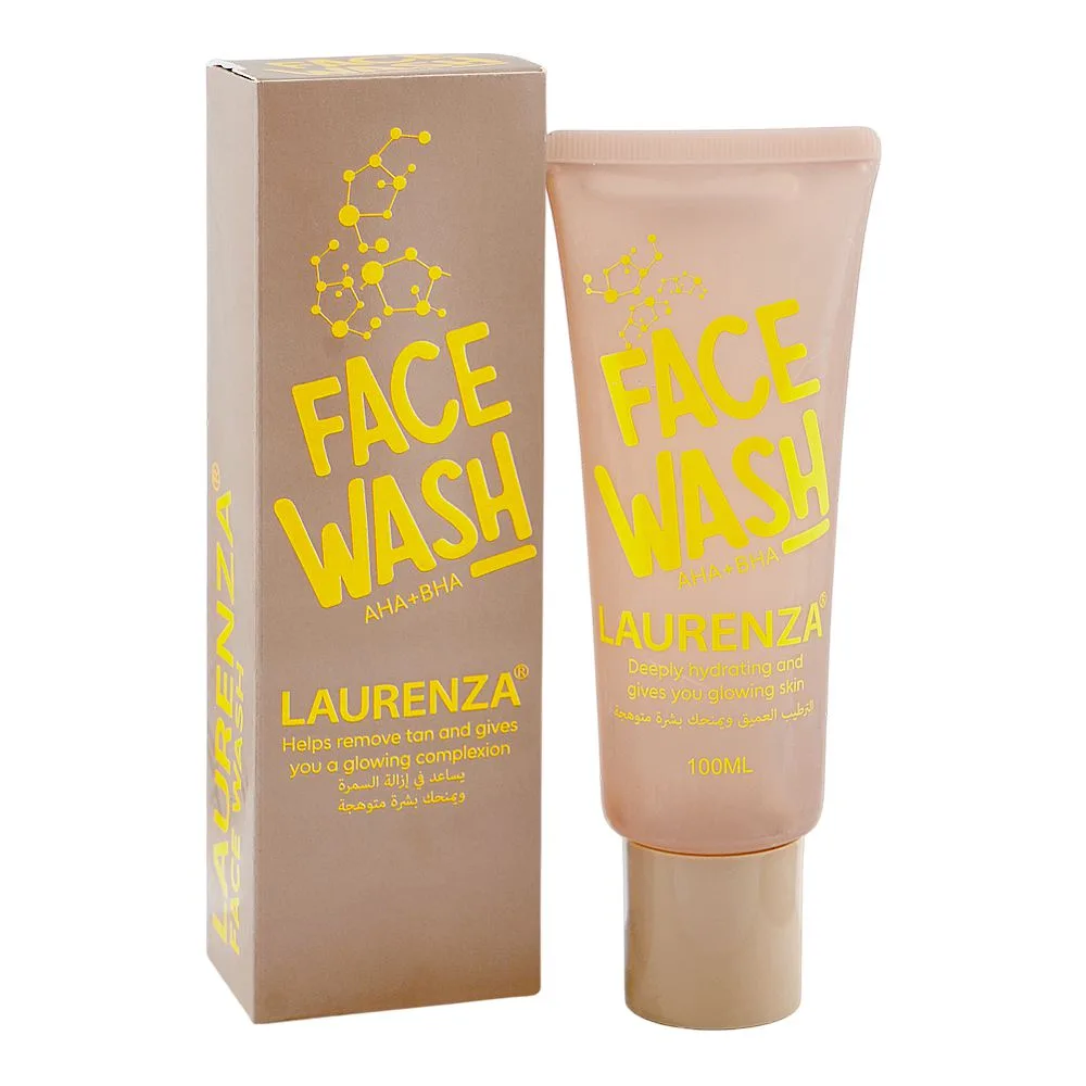 Laurenza AHA + BHA Face Wash, Citric Acid, Olive Oil, 100ml