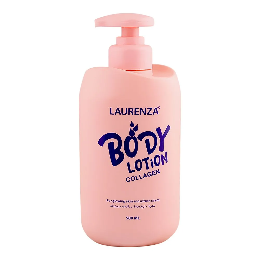 Laurenza Collagen Body Lotion, Glycerin, Citric Acid, For Glowing Skin, 500ml