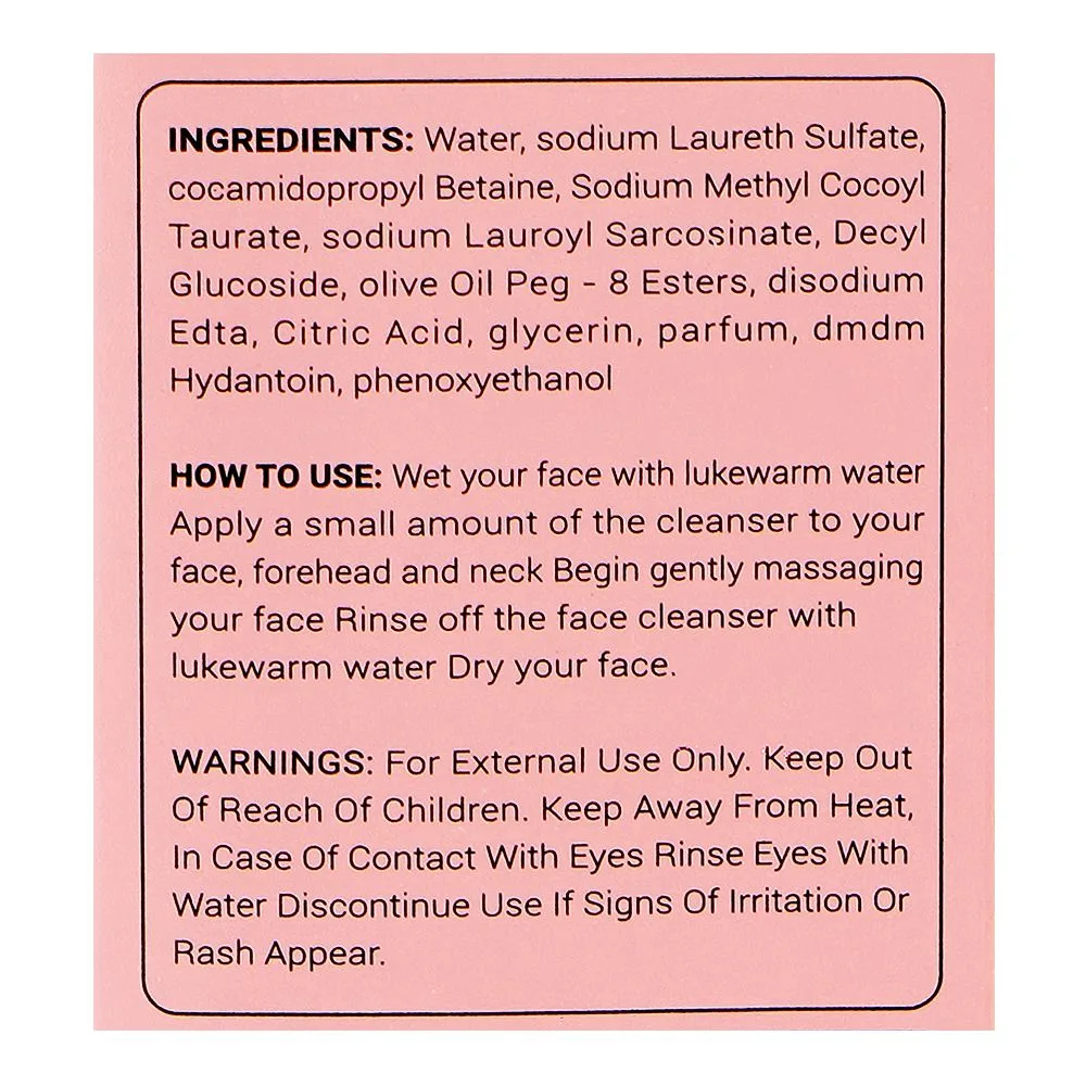 Comfortable casual laurenza collagen face wash, citric acid, glycerin, for skin nourishment, 100ml