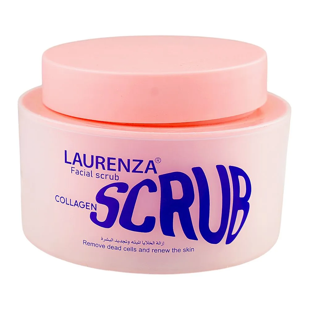 Laurenza Collagen Facial Scrub, Mineral Oil, Glycerin, Shea Butter, For Dead Skin Cells, 100ml