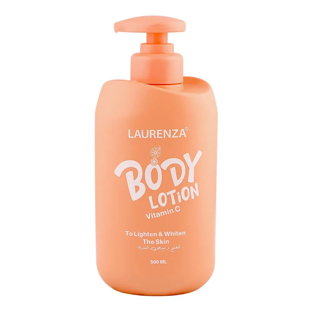 Laurenza Vitamin C Body Lotion, Glycerin, Citric Acid, For Skin Brightness, 500ml