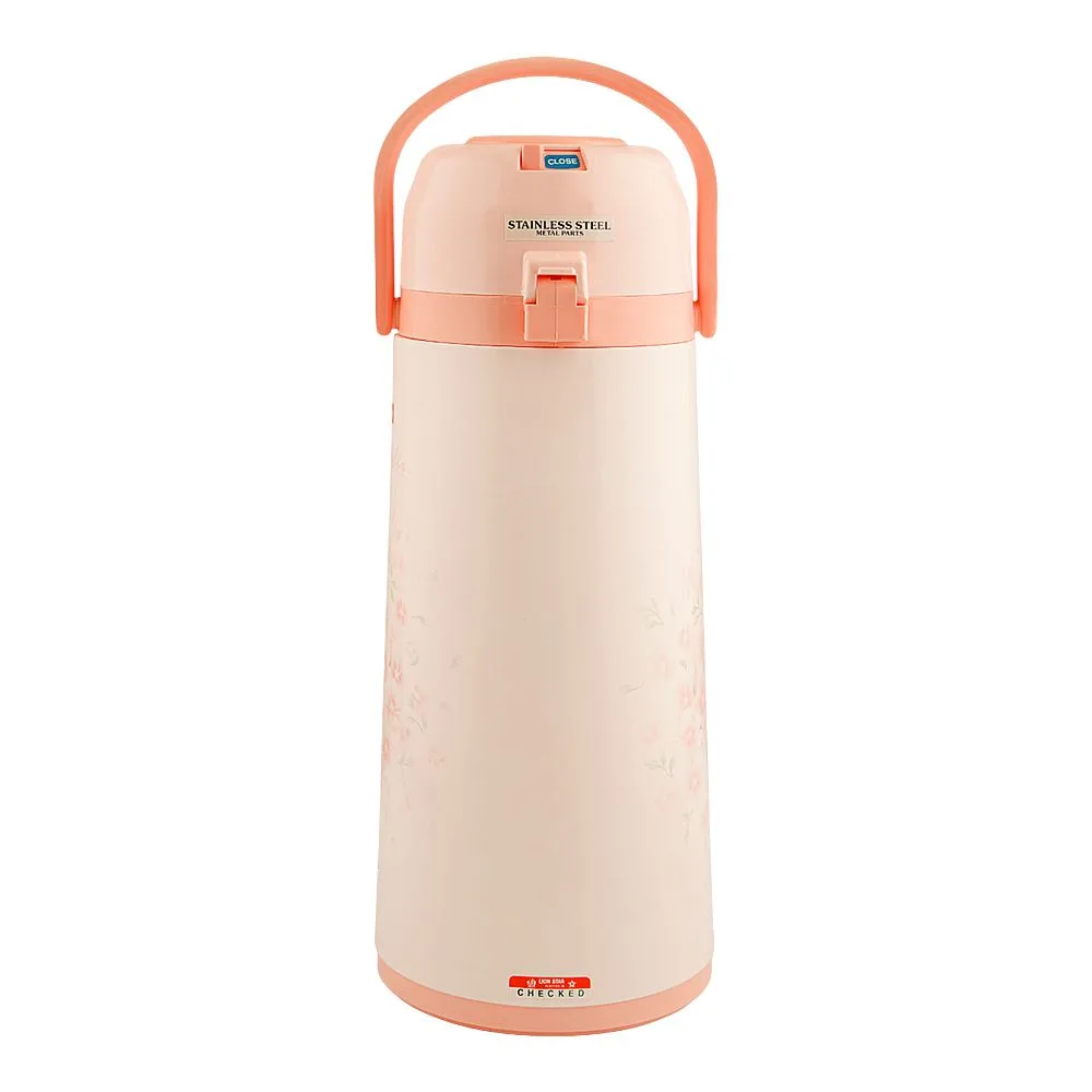 Side view of lion star air pot 2.5 liters, pink, ap-1