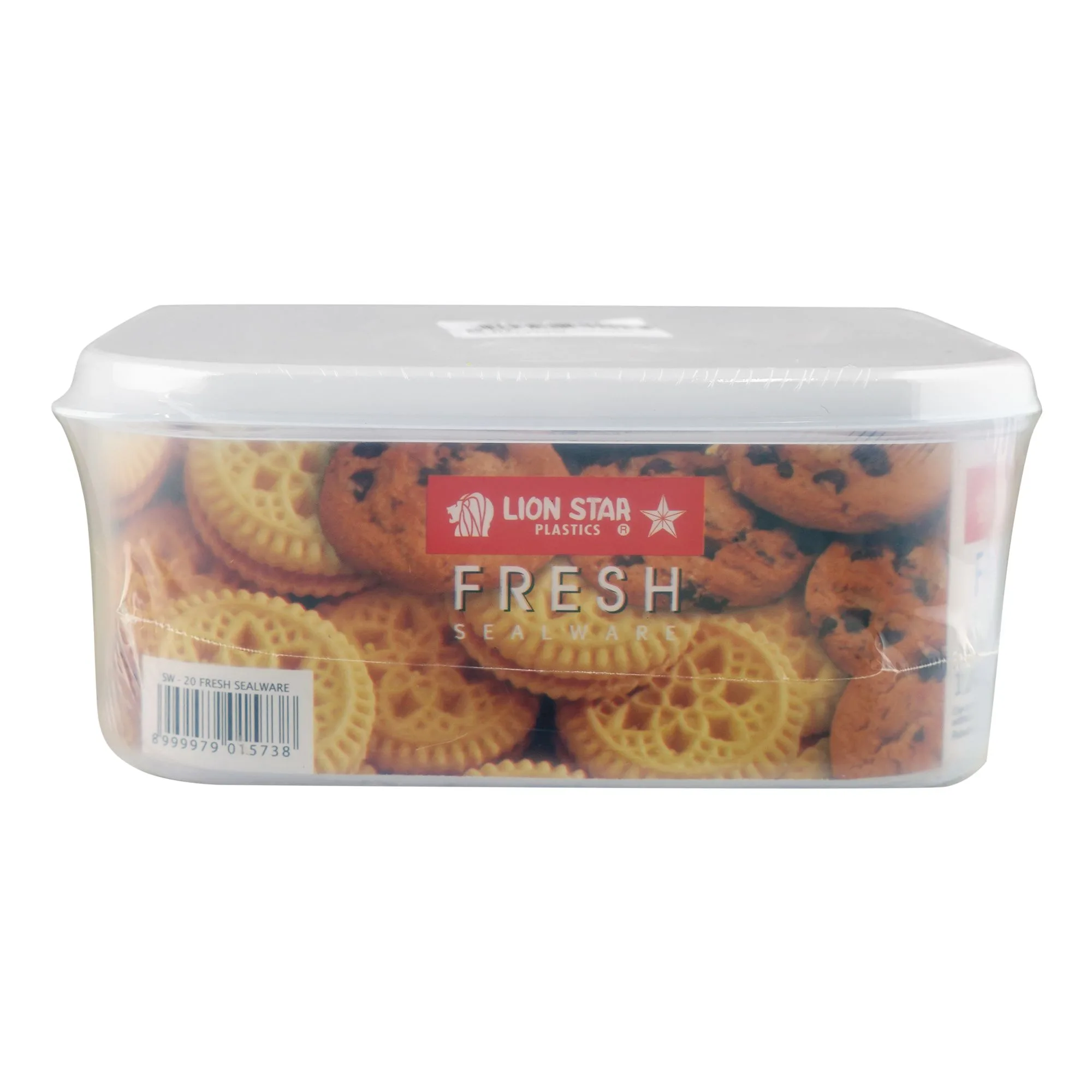Side view of lion star fresh seal ware food container, transparent, 1045ml, sw-20