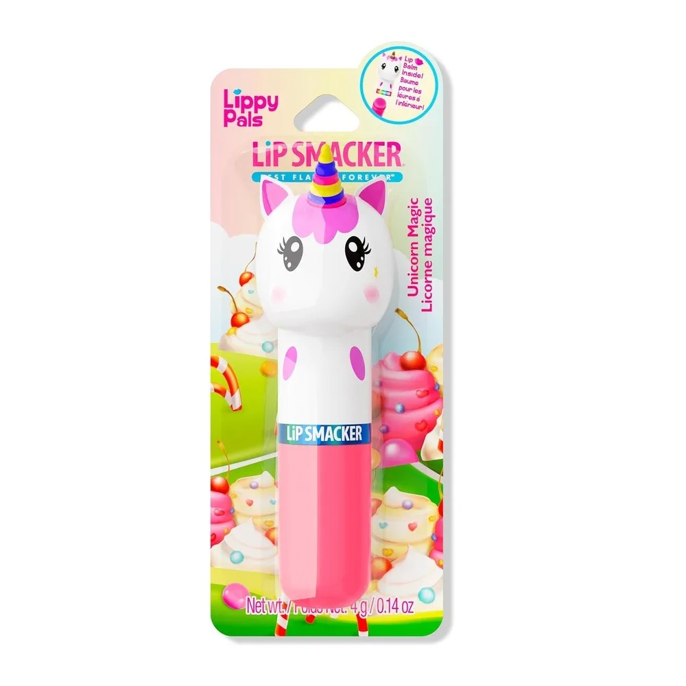 Lip Smacker Lippy Pals Unicorn, Flavored Moisturizing & Smoothing Soft Shine Lip Balm, Hydrating & Protecting - Unicorn Magic, 4g