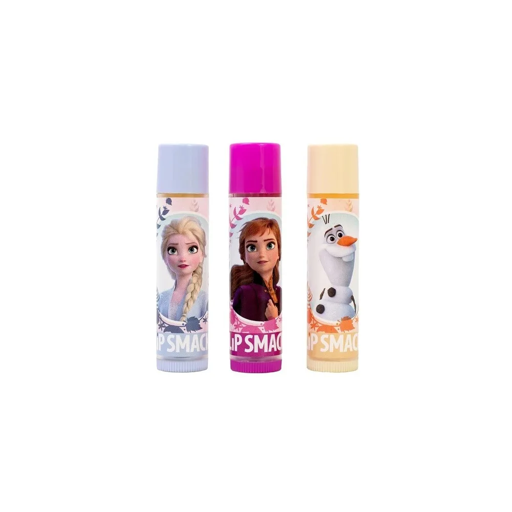 Comfortable casual lip smackers disney frozen 2 flavored lip balm - moisturizing, soothing trio mythical juniper, vanilla snow-it-all, & optimistic berry, 3 pcs, 12g