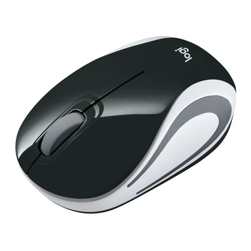 Comfortable casual logitech m187 wireless mouse, black/white