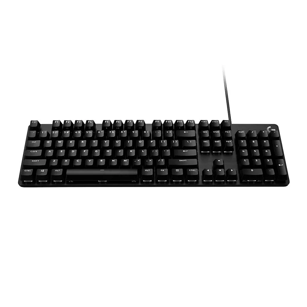 Side view of logitech mechanical gaming keyboard, black, g413se, 920-010439
