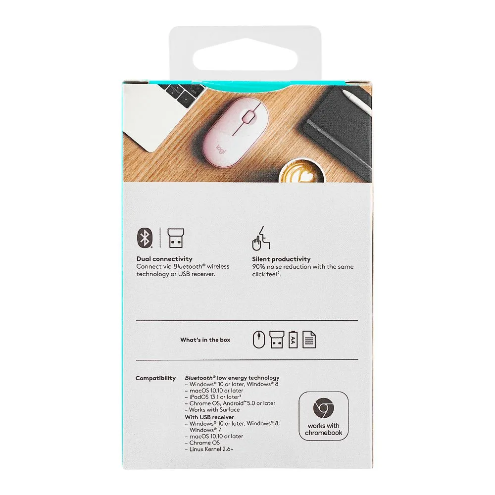 Premium everyday wear logitech pebble wireless mouse, pink, m350