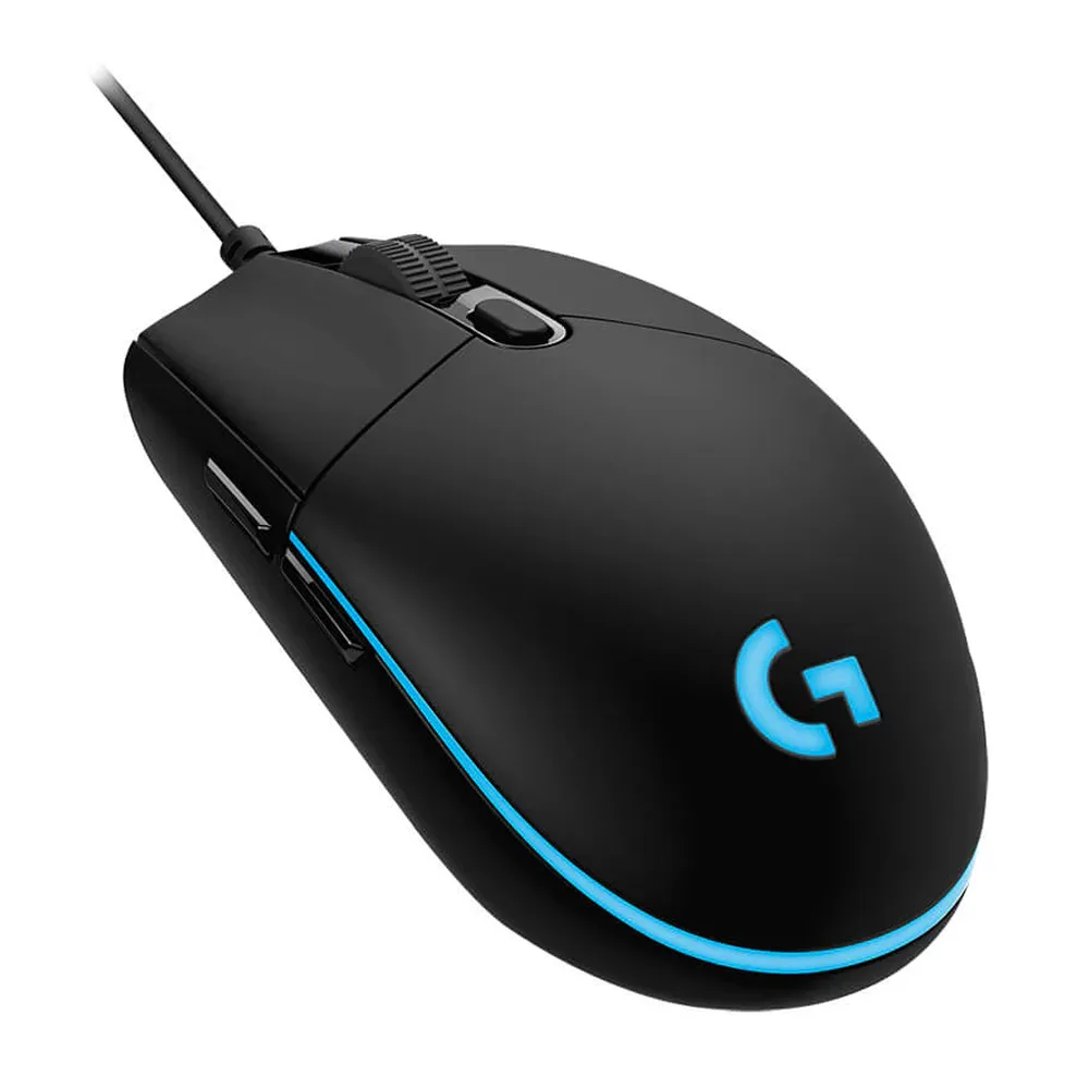 Comfortable casual logitech pro wired gaming mouse, black, 910-005442