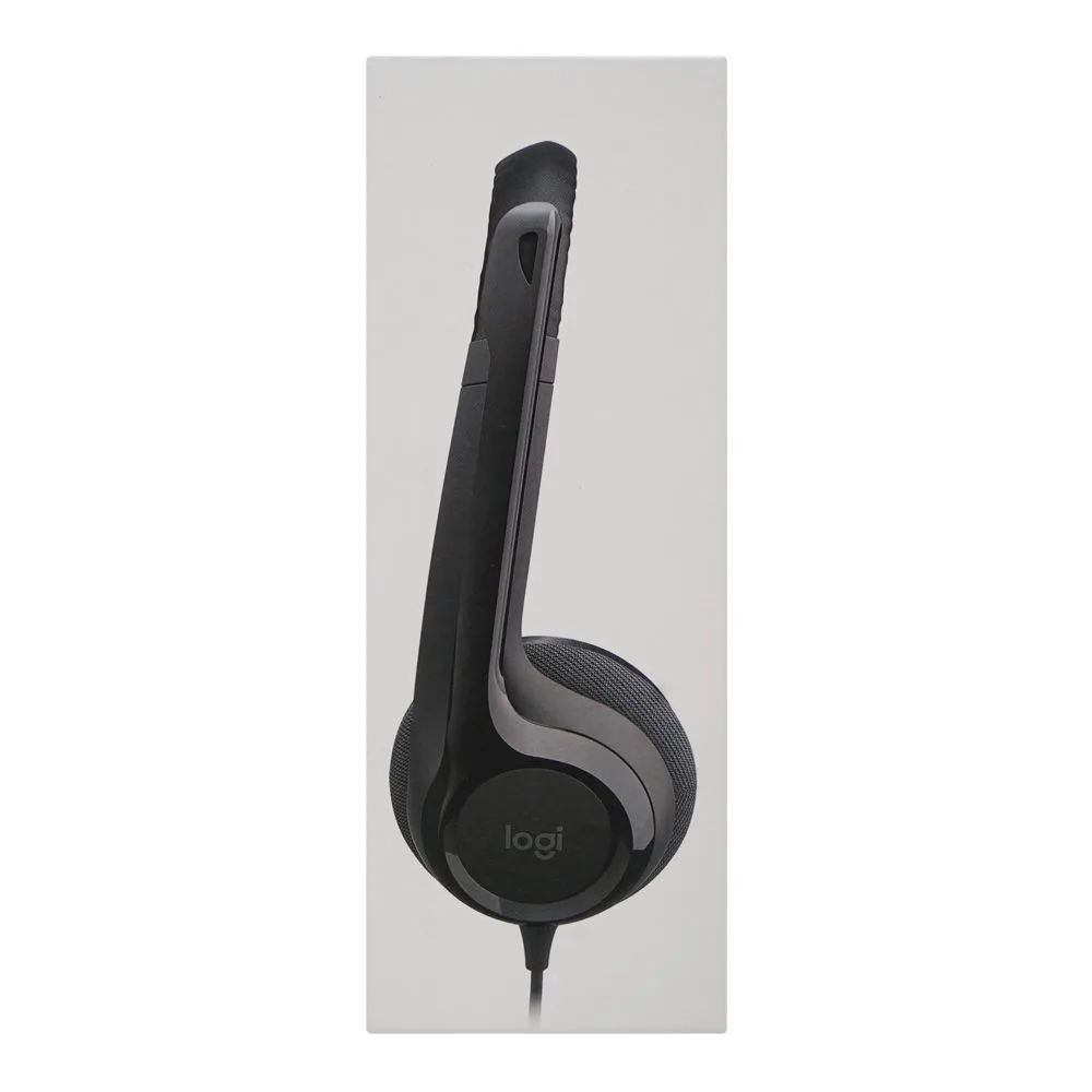 Premium everyday wear logitech usb-c computer headset, black, h390, 981-001577
