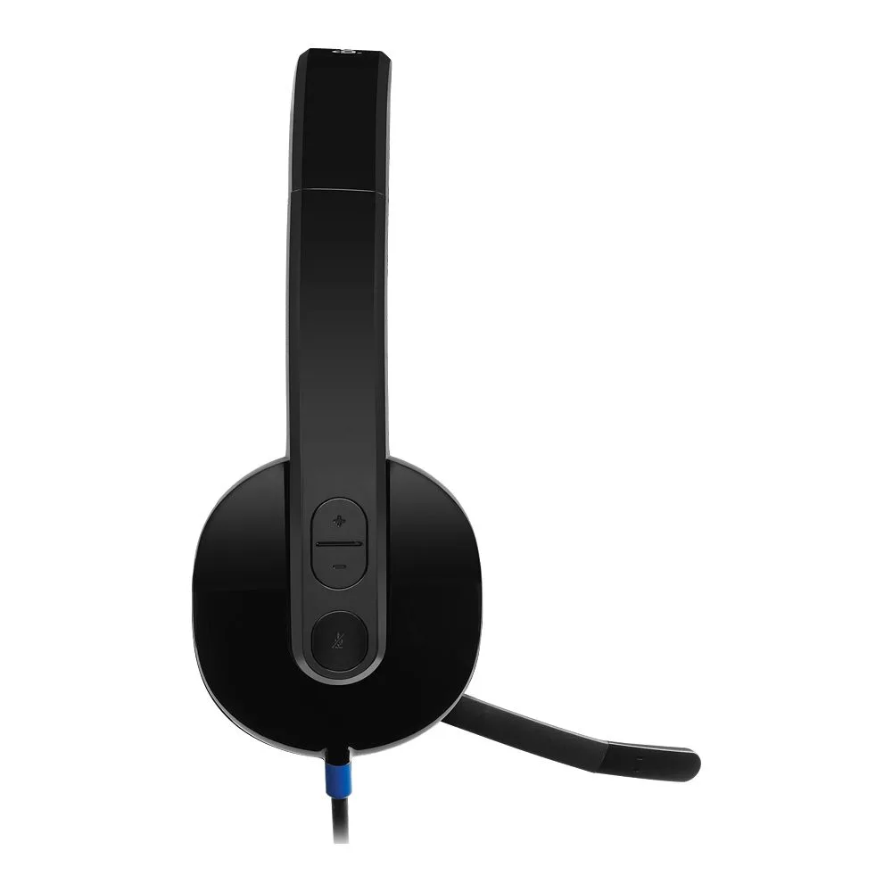 Comfortable casual logitech usb computer headset, black, h540