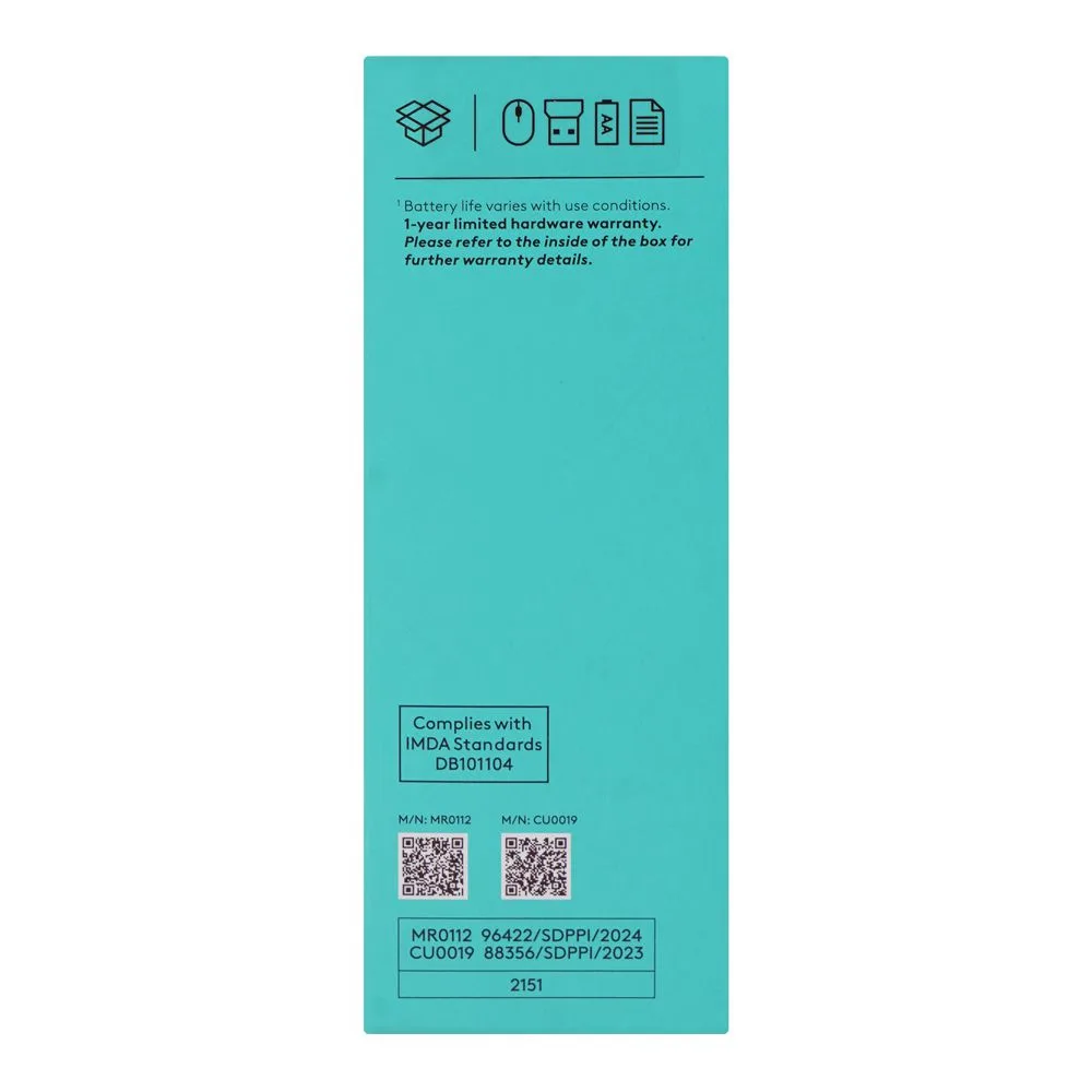 Close-up design of logitech wireless mouse, 18 months battery life, m-280, 910-004295