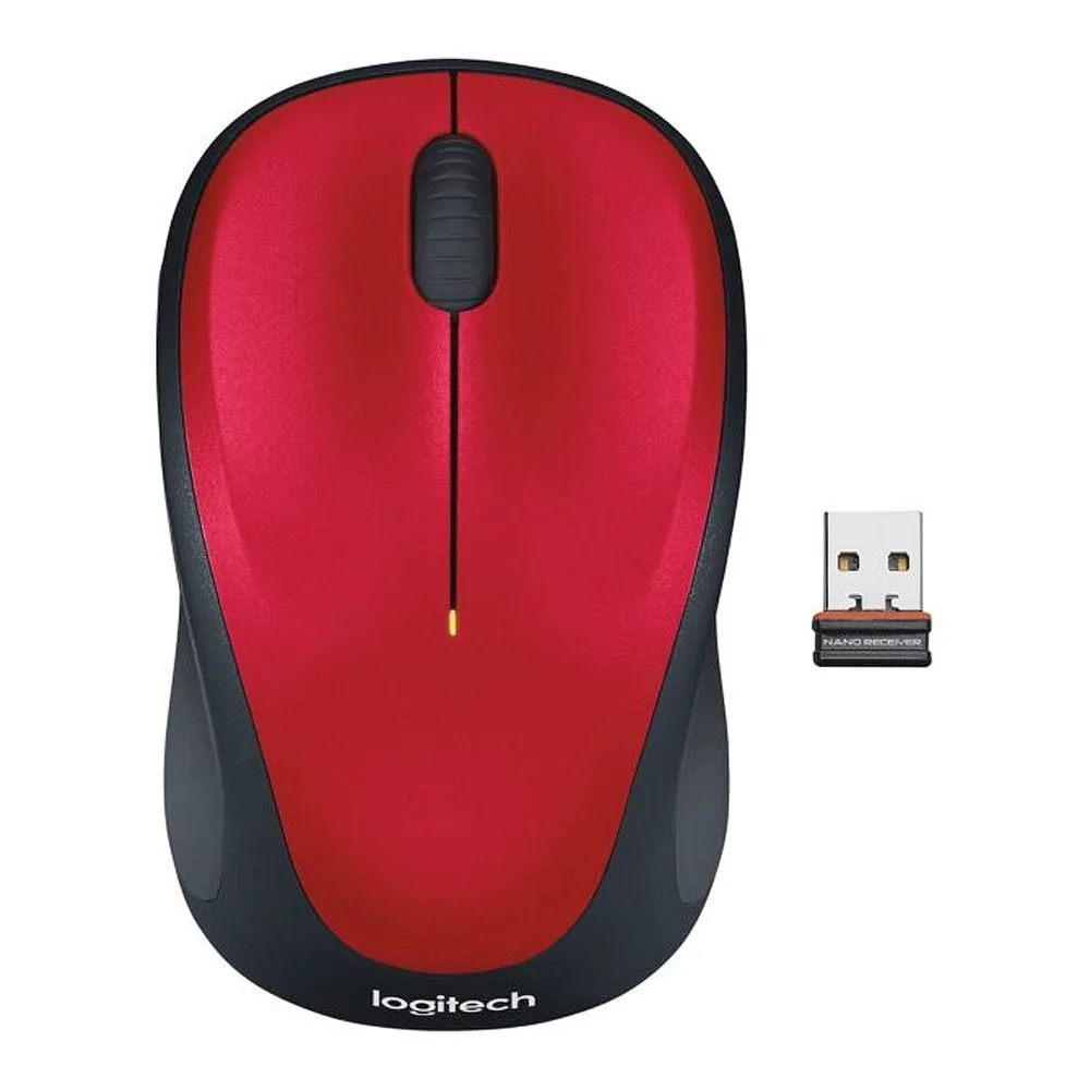 Logitech Wireless Mouse Black/Red M235 #910-003412