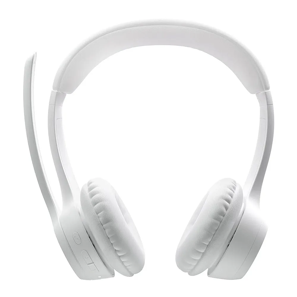 Logitech Zone 300 Wireless Headset With Noise-Canceling Mic, White, 20 Hours Runtime, 981-001418