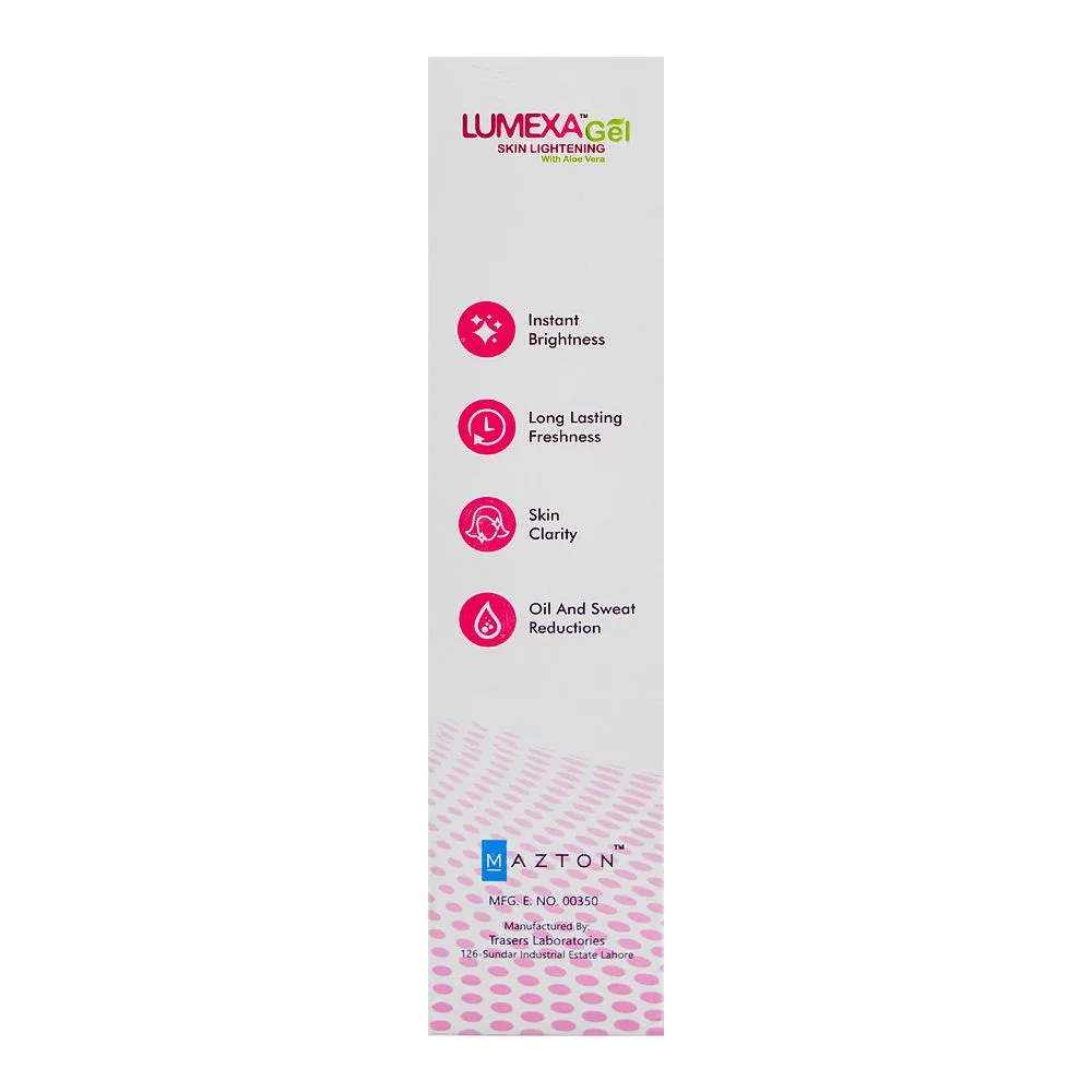 Comfortable casual lumexa skin lightening gel with aloe vera, 30g
