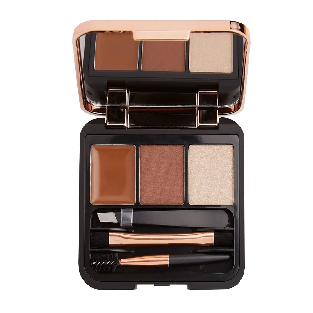 Side view of makeup revolution brow sculpt kit, medium brown, 2.2g