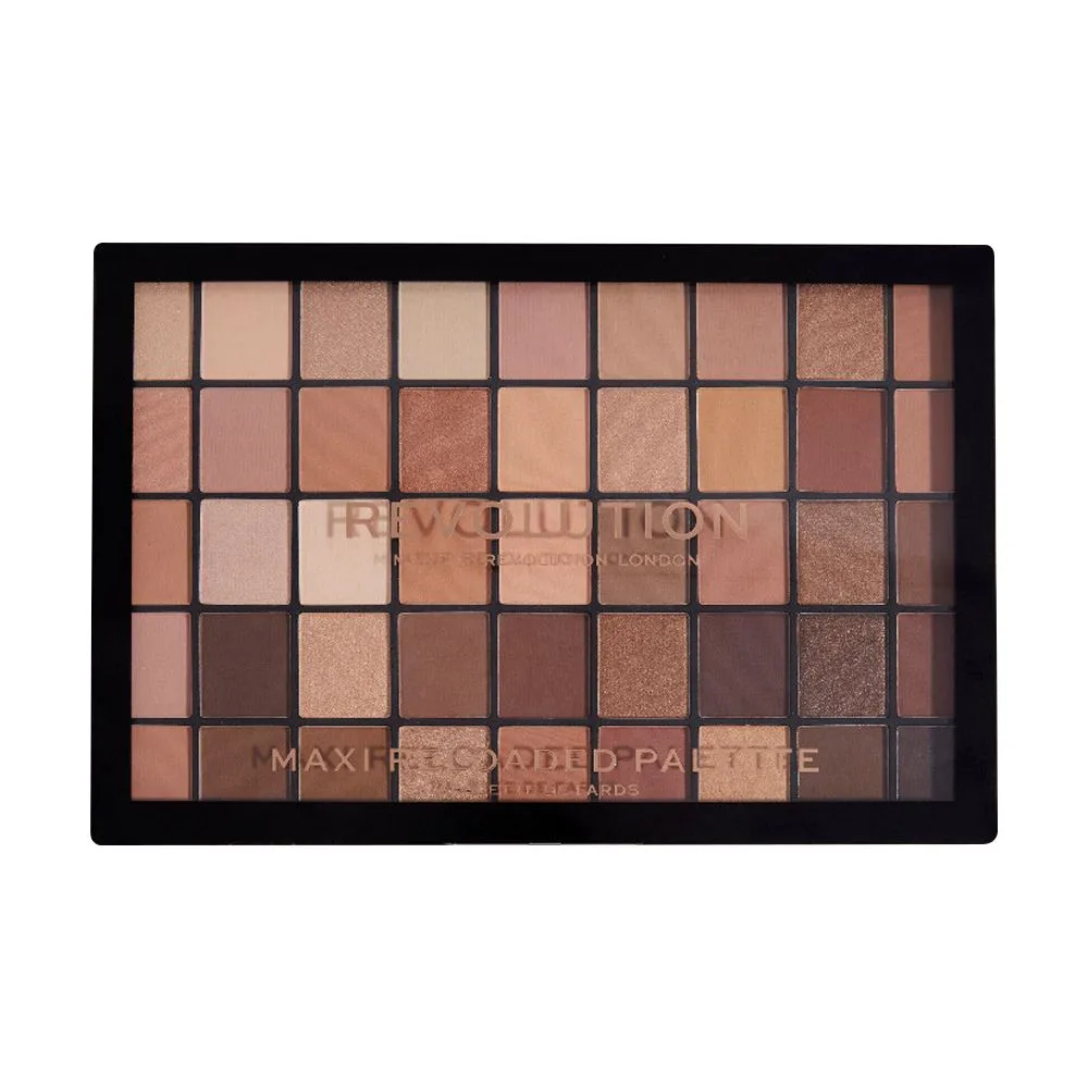 Makeup Revolution Maxi Reloaded Ultimate Nudes Eyeshadow Palette, 45-Shades close up view