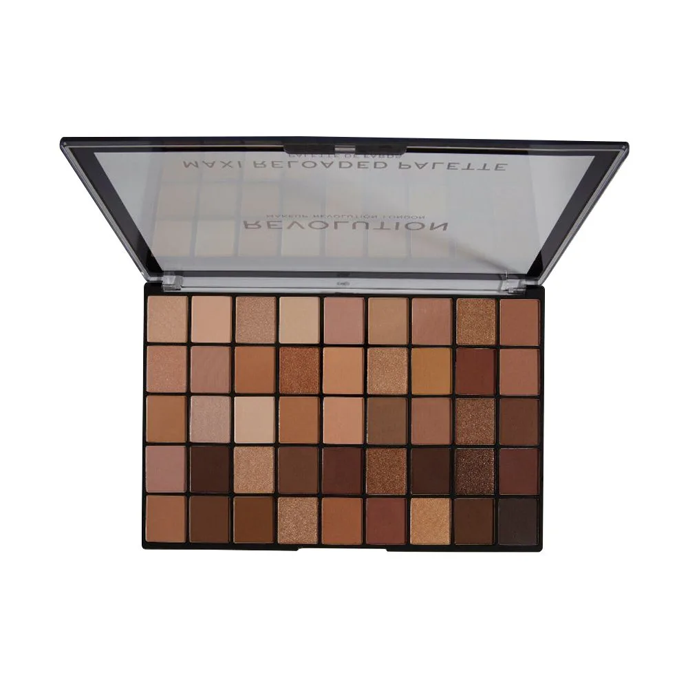 Makeup Revolution Maxi Reloaded Ultimate Nudes Eyeshadow Palette, 45-Shades packaging image