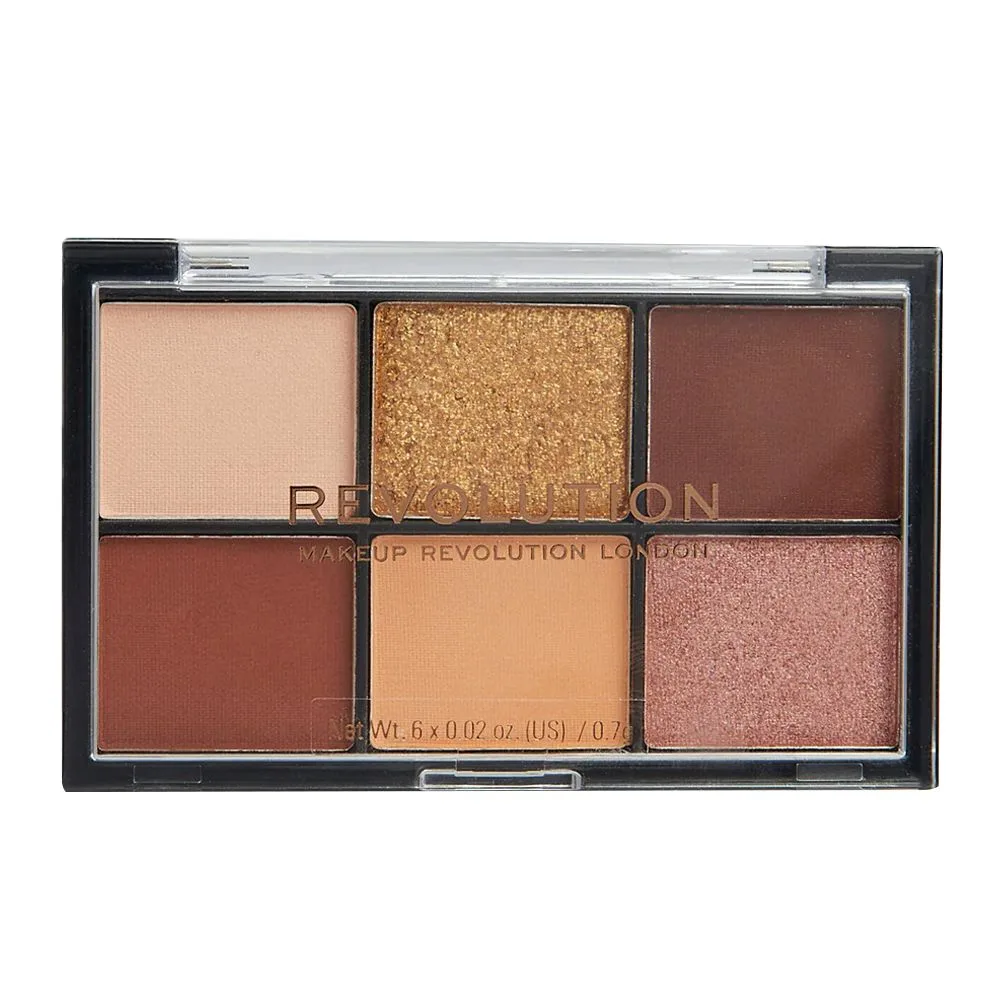 Makeup Revolution Mini Reloaded Eyeshadow Palette, Velvet Rose 6-Pack close up view