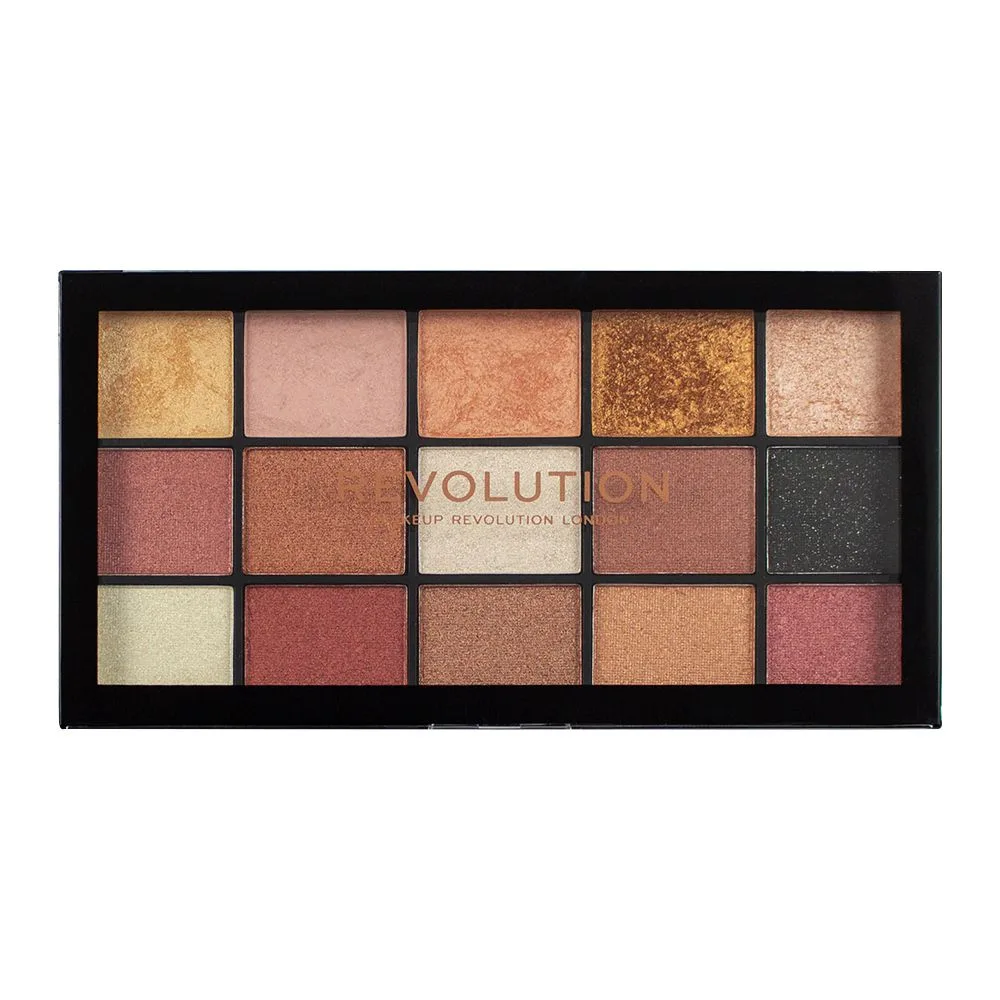 Makeup Revolution Reloaded Eyeshadow Palette, Affection 15-Pack close up view