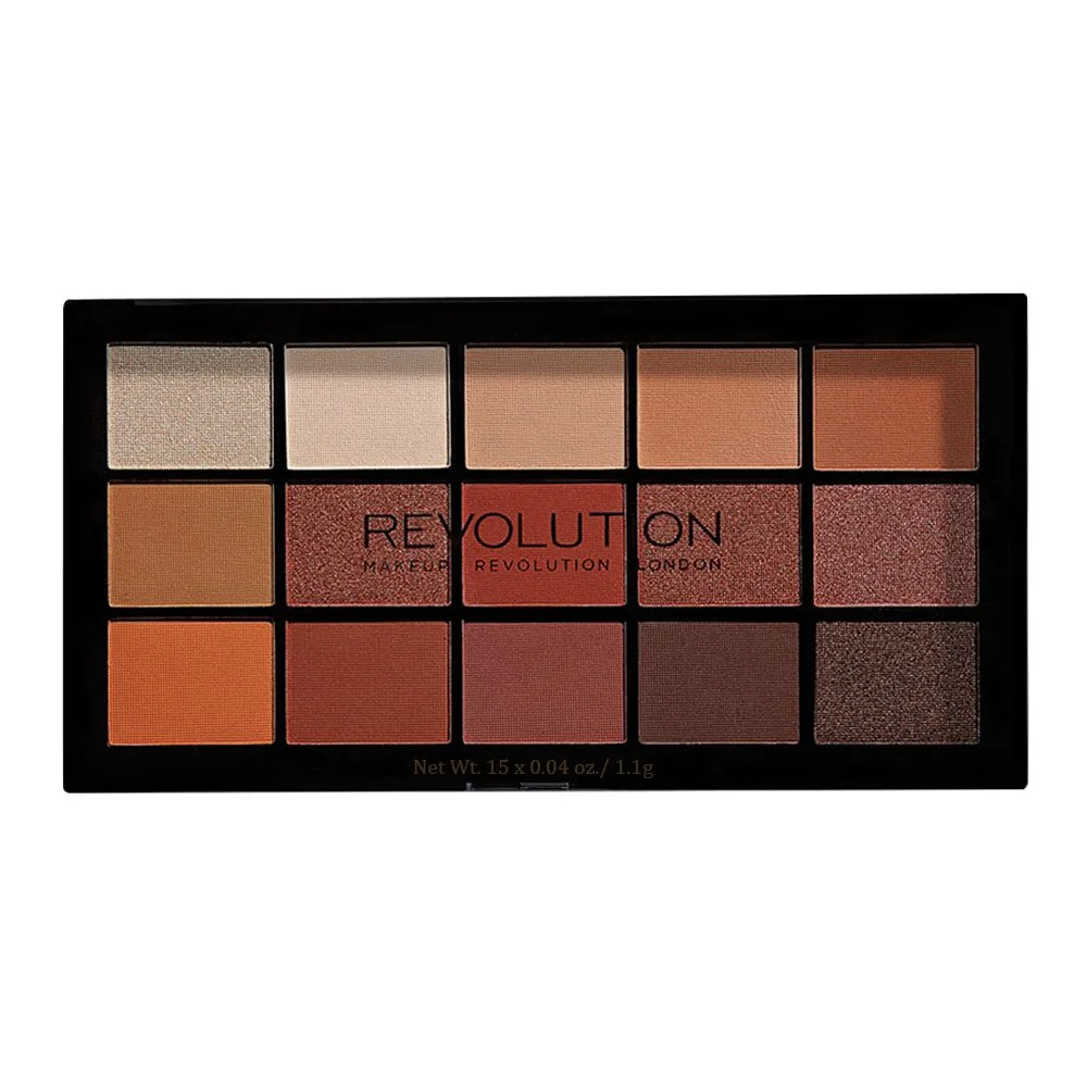 Makeup Revolution Reloaded Eyeshadow Palette, Iconic Fever 15-Pack close up view
