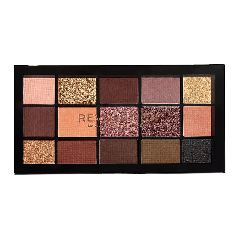Makeup Revolution Reloaded Eyeshadow Palette, Velvet Rose 15-Pack close up view