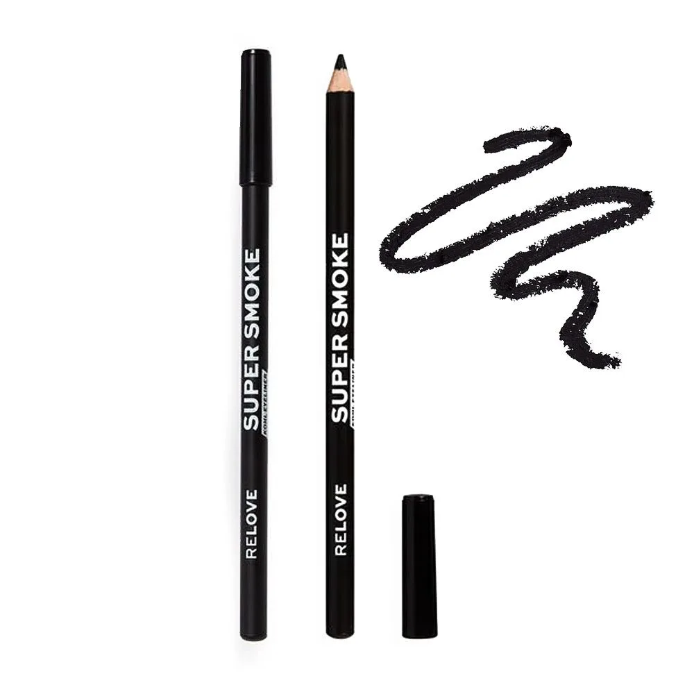 Makeup Revolution Relove Super Smoke Kohl Eyeliner, Black, 1.2g