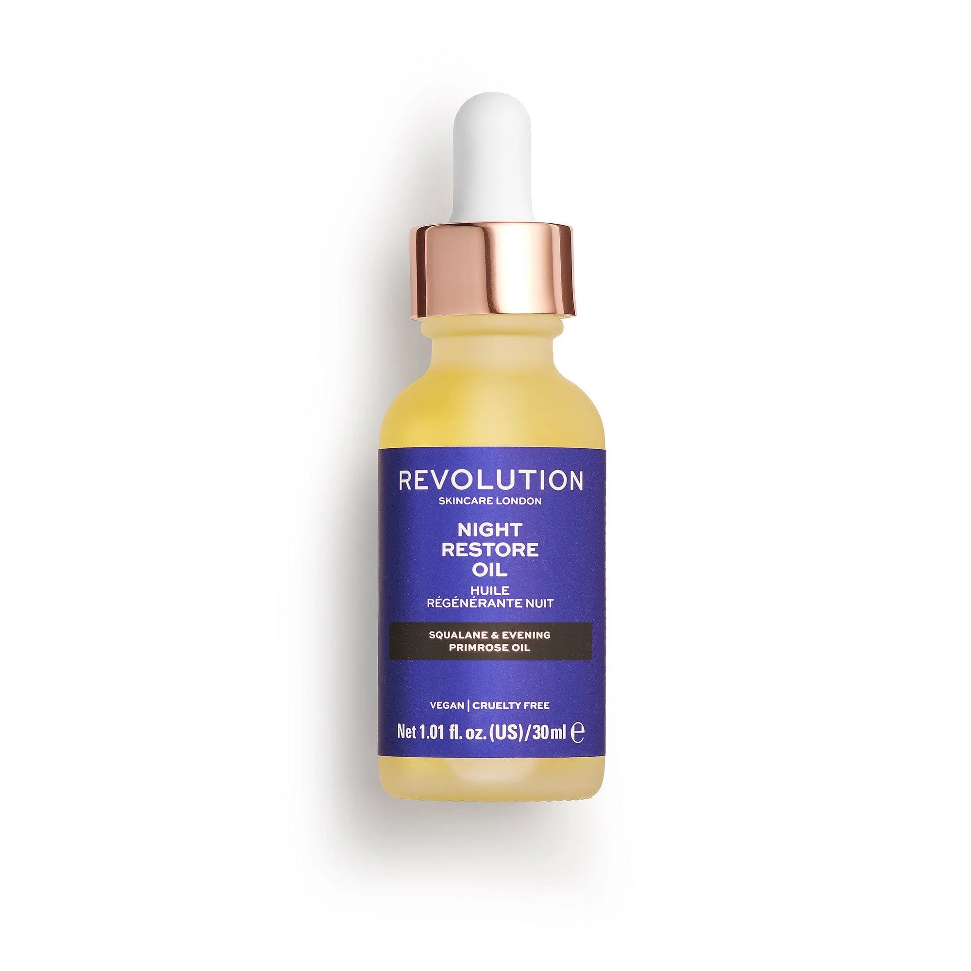 Makeup Revolution Skincare Squalene Night Restore Oil Night Serum, 30ml