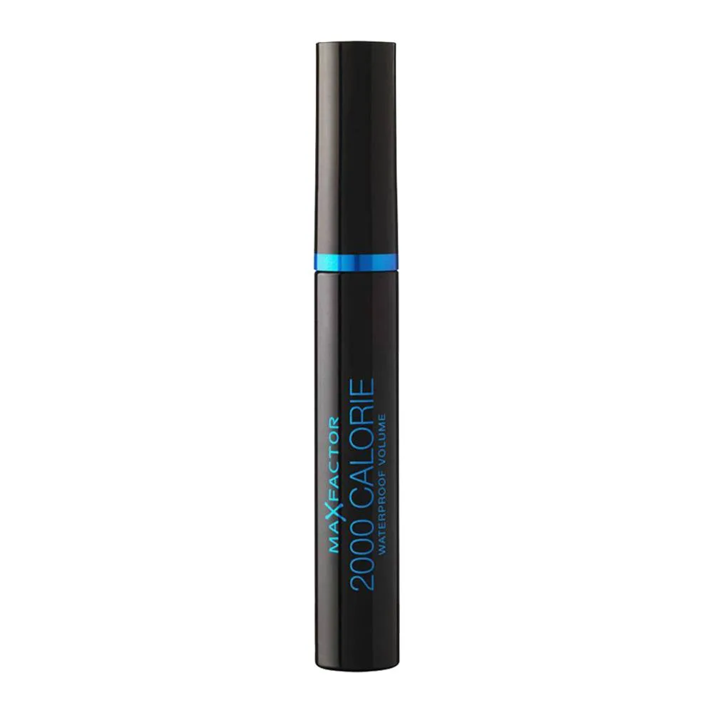 Side view of max factor 2000 calorie waterproof volume mascara, black