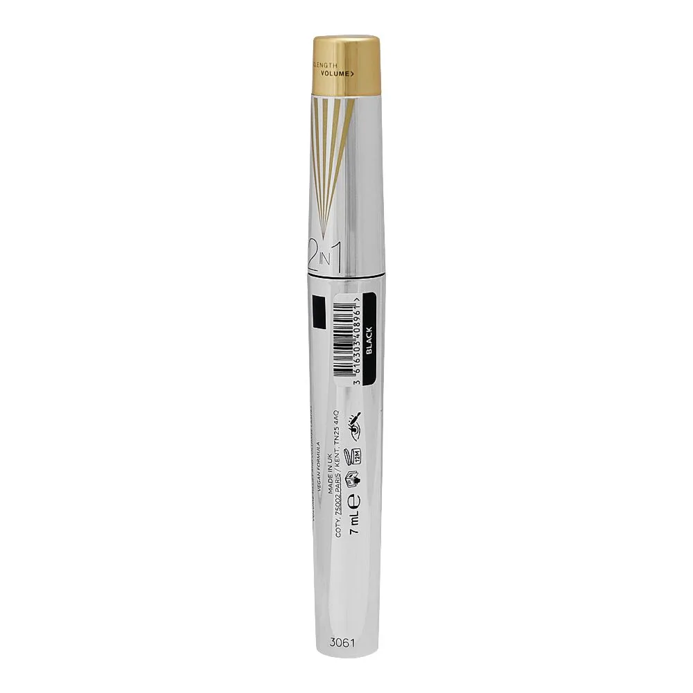 Comfortable casual max factor masterpiece 2-in-1 lash wow volume & length mascara, black, 7ml