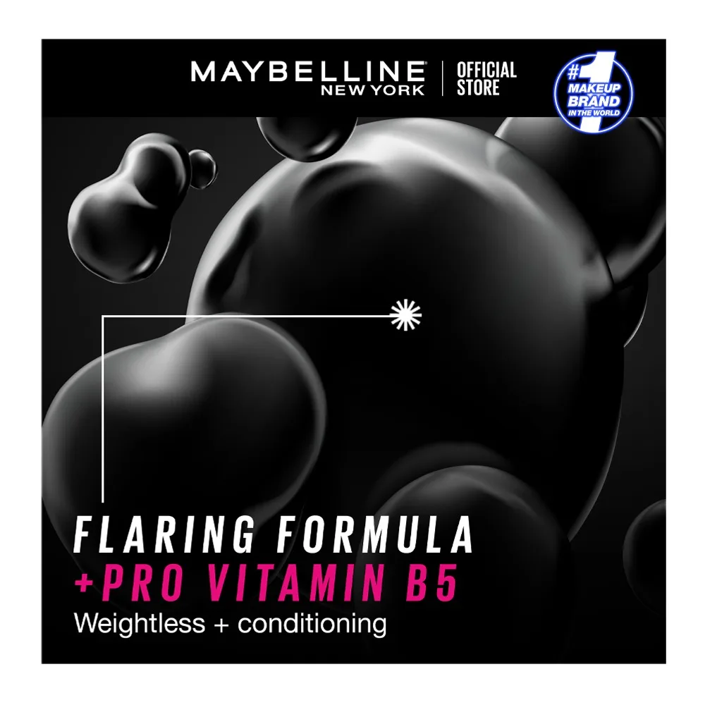 Close-up design of maybelline new york lash sensational firework waterproof mascara - a bold, lasting look, 24h wear, 8.75ml, very black