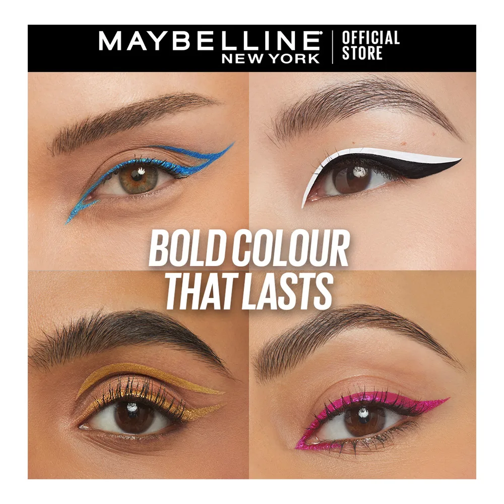Comfortable casual maybelline new york tattoo play liquid eyeliner, water & smudge proof, vegan formula, defend-matte white