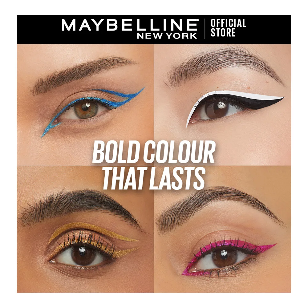 Comfortable casual maybelline new york tattoo play liquid eyeliner, water & smudge proof, vegan formula, punch-metallic pink